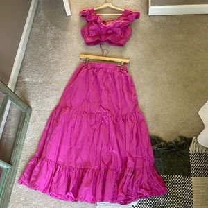2 piece top and skirt